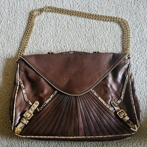 Rebecca Minkoff Contrast Leather Chain Shoulder Bag